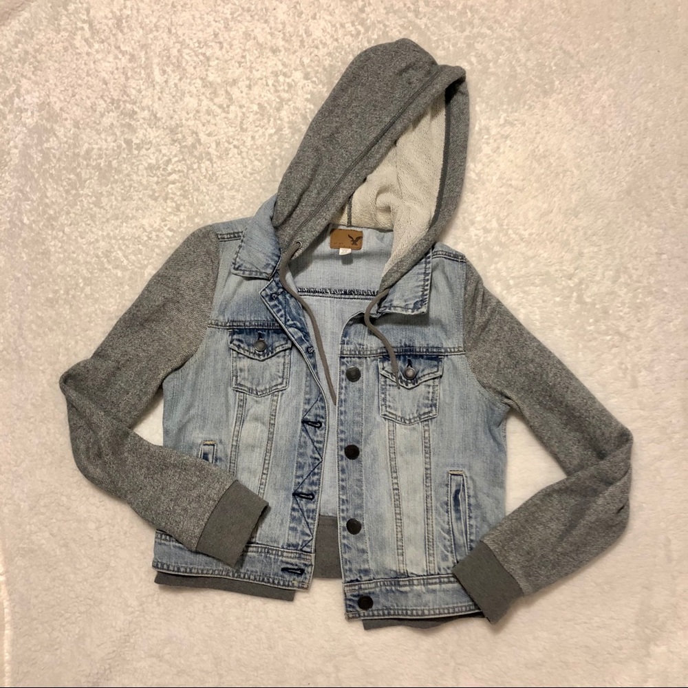 American Eagle Jean Jacket/ Sweatshirt